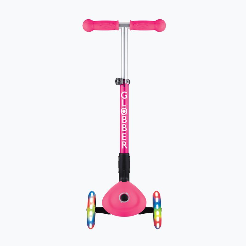 Monopattino a tre ruote per bambini Globber Junior Foldable Lights rosa intenso 3
