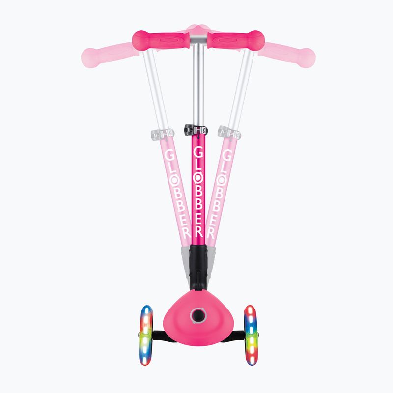 Monopattino a tre ruote per bambini Globber Junior Foldable Lights rosa intenso 8