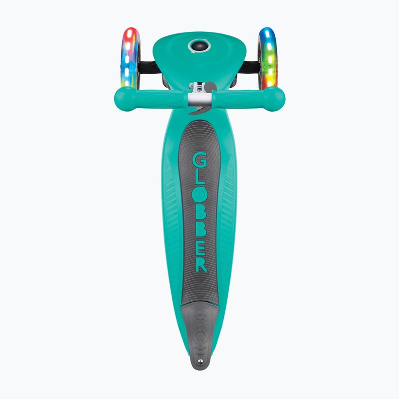 Globber Junior Triciclo pieghevole con luci per bambini verde smeraldo scuro 4
