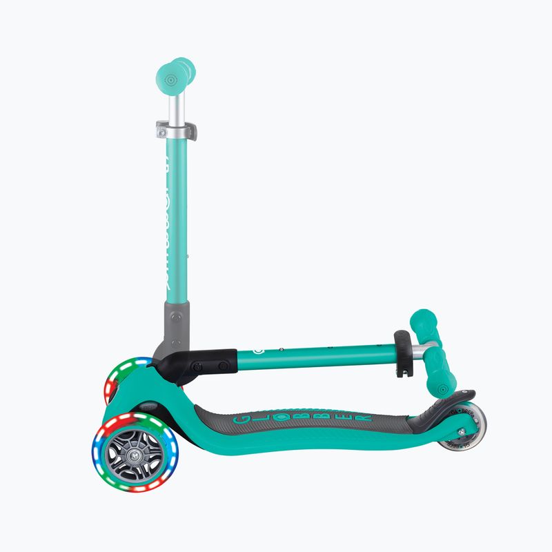 Globber Junior Triciclo pieghevole con luci per bambini verde smeraldo scuro 6