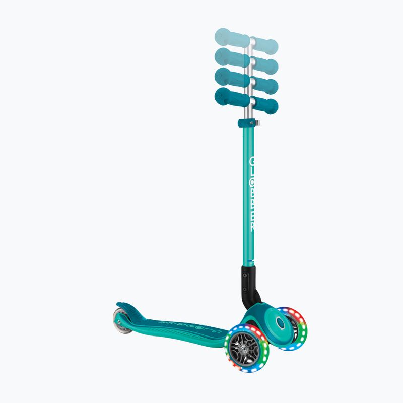 Globber Primo Pieghevole Plus Lights triciclo scooter per bambini verde smeraldo scuro 7