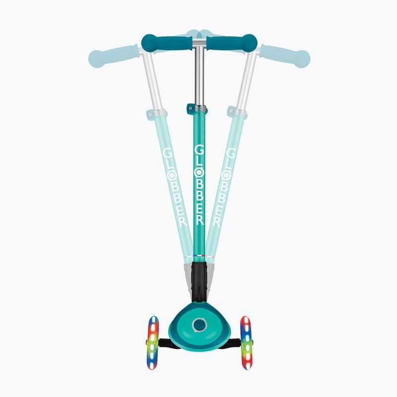 Globber Primo Pieghevole Plus Lights triciclo scooter per bambini verde smeraldo scuro 8