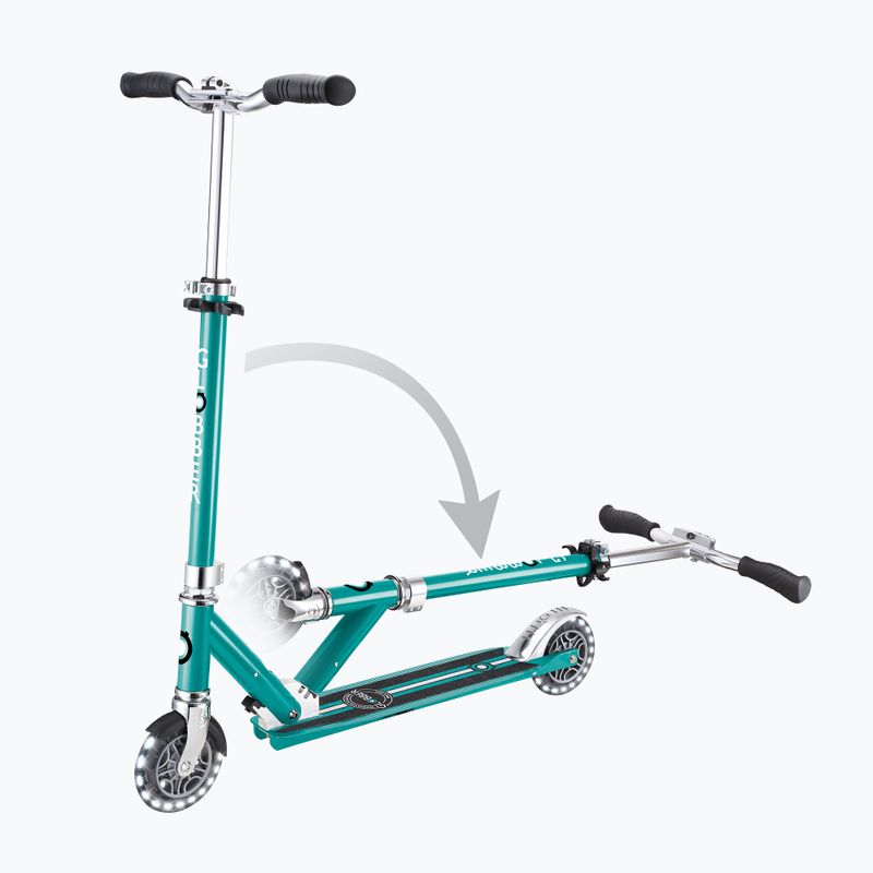 Monopattino urbano per bambini Globber Flow Element Lights jade 7