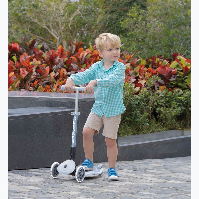 Globber Junior pieghevole luci Eco mirtillo triciclo scooter bambini 9