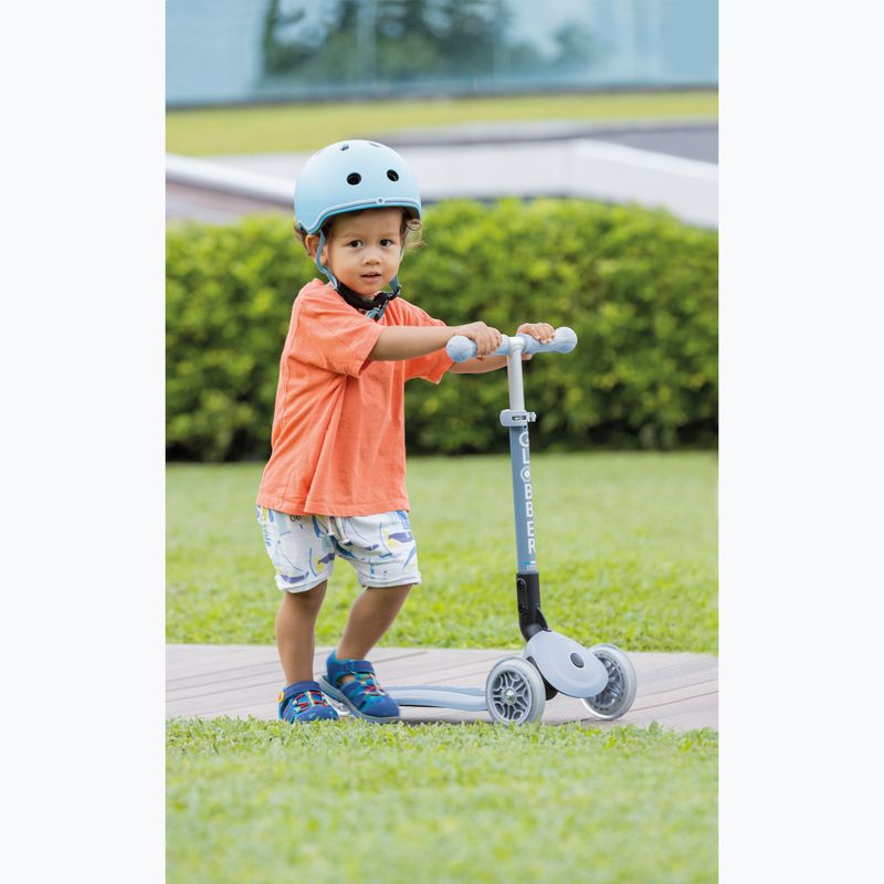 Globber Junior pieghevole luci Eco mirtillo triciclo scooter bambini 10