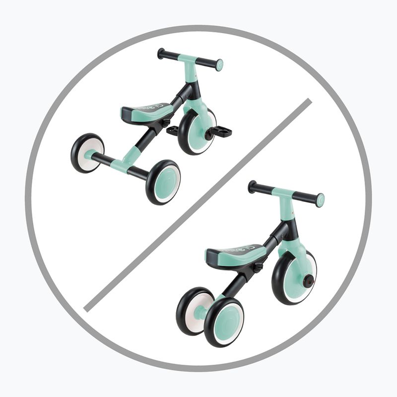 Bicicletta senza pedali a tre ruote Globber Learning Trike 2w1 mint 13