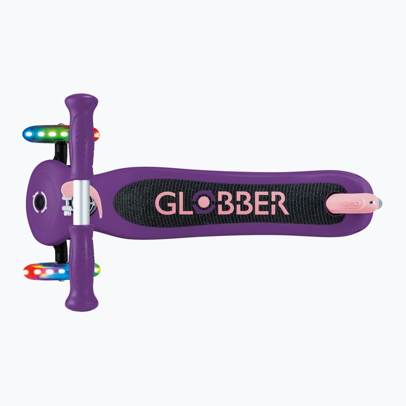 Globber Primo Lights, monopattino triciclo per bambini viola scuro 6