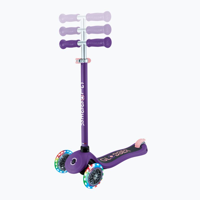 Globber Primo Lights, monopattino triciclo per bambini viola scuro 7