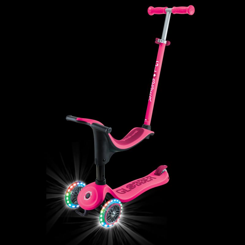 Globber Go.Up Sporty Lights triciclo scooter per bambini fucsia 5