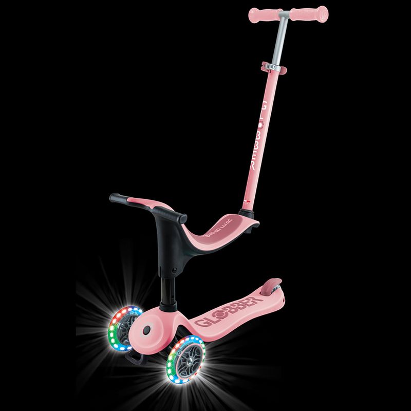 Triciclo per bambini Globber Go.Up Sporty Lights rosa pastello 4