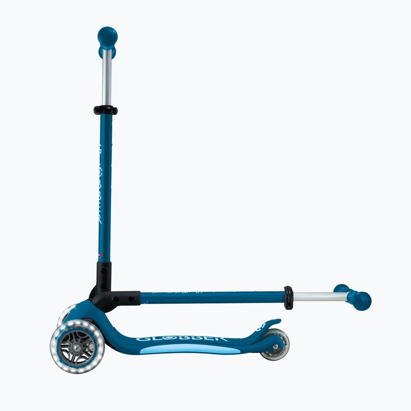 Globber Primo pieghevole Plus Lights triciclo scooter blu benzina per bambini 7