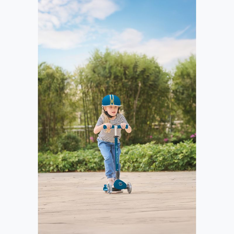 Globber Primo pieghevole Plus Lights triciclo scooter blu benzina per bambini 10