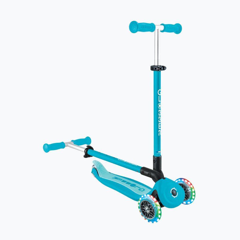 Monopattino a tre ruote per bambini Globber Go.Up Active Lights 360 aqua 16