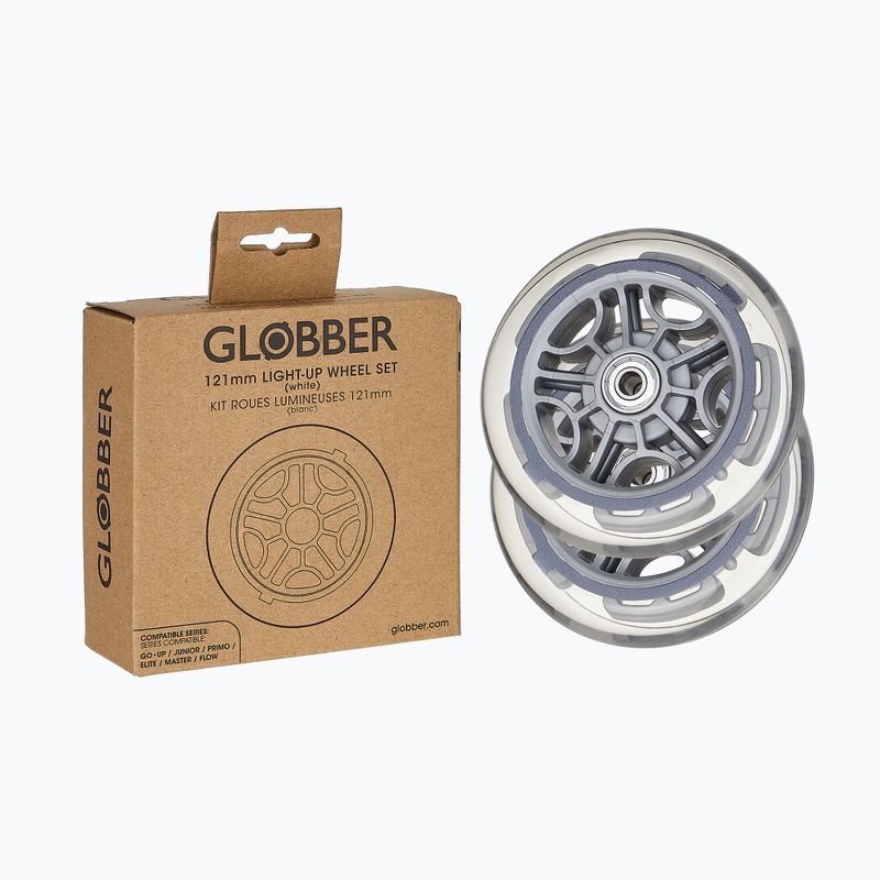 Ruote per monopattino Globber LED 121mm ABEC-9 2 pcs. LED white 3