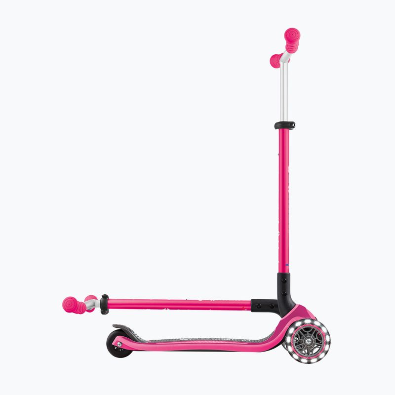 Monopattino a tre ruote per bambini Globber Master Lights fuchsia 9