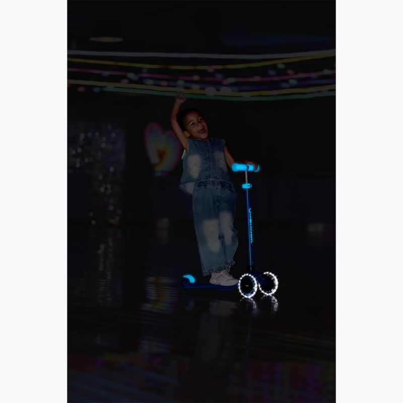 Monopattino a tre ruote per bambini Globber Primo Plus Glow Lights petrol blue 16