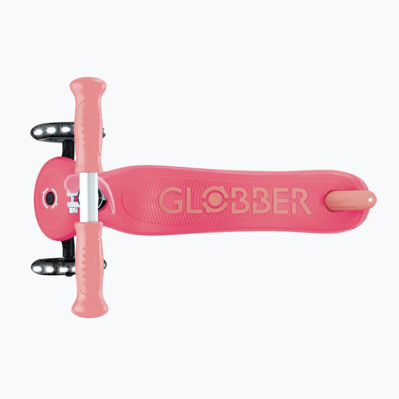 Monopattino a tre ruote per bambini Globber Primo Plus Glow Lights coral pink 8