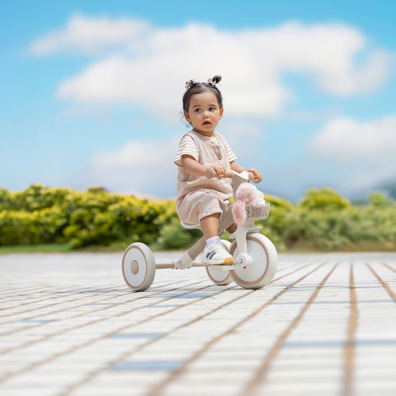 Bicicletta senza pedali a tre ruote Globber Learning Trike 2w1 Plus Ecologic coconut 12