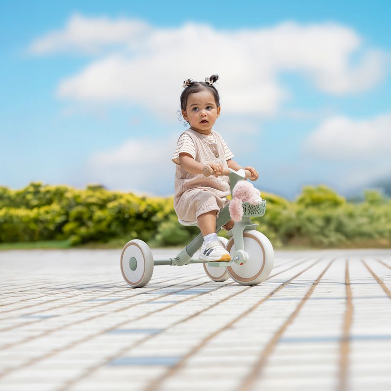 Bicicletta senza pedali a tre ruote Globber Learning Trike 2w1 Plus Ecologic pistachio 11