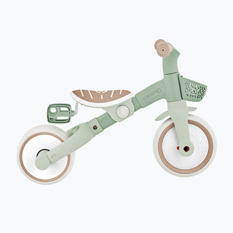 Bicicletta senza pedali a tre ruote con maniglione di guida Globber Learning Trike 2w1 Plus Ecologic pistachio 2