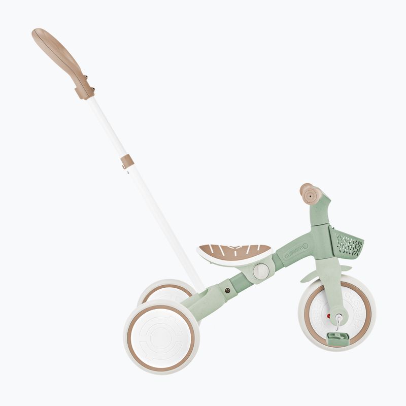 Bicicletta senza pedali a tre ruote con maniglione di guida Globber Learning Trike 2w1 Plus Ecologic pistachio 4