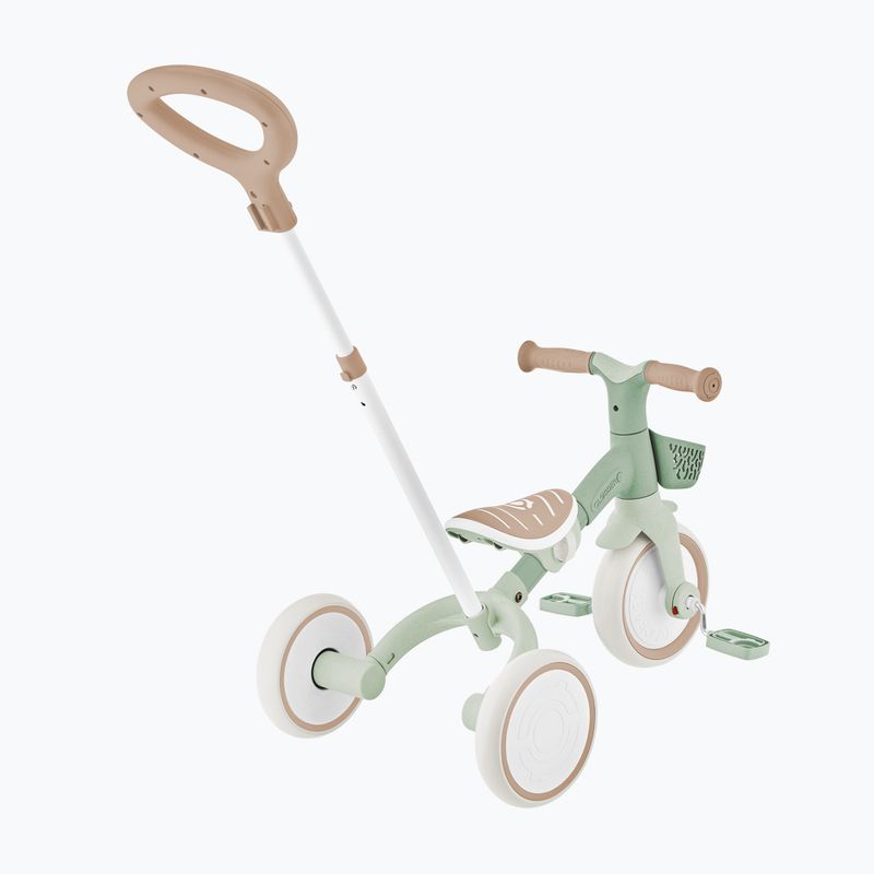 Bicicletta senza pedali a tre ruote con maniglione di guida Globber Learning Trike 2w1 Plus Ecologic pistachio 13