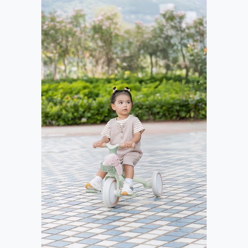 Bicicletta senza pedali a tre ruote con maniglione di guida Globber Learning Trike 2w1 Plus Ecologic pistachio 16