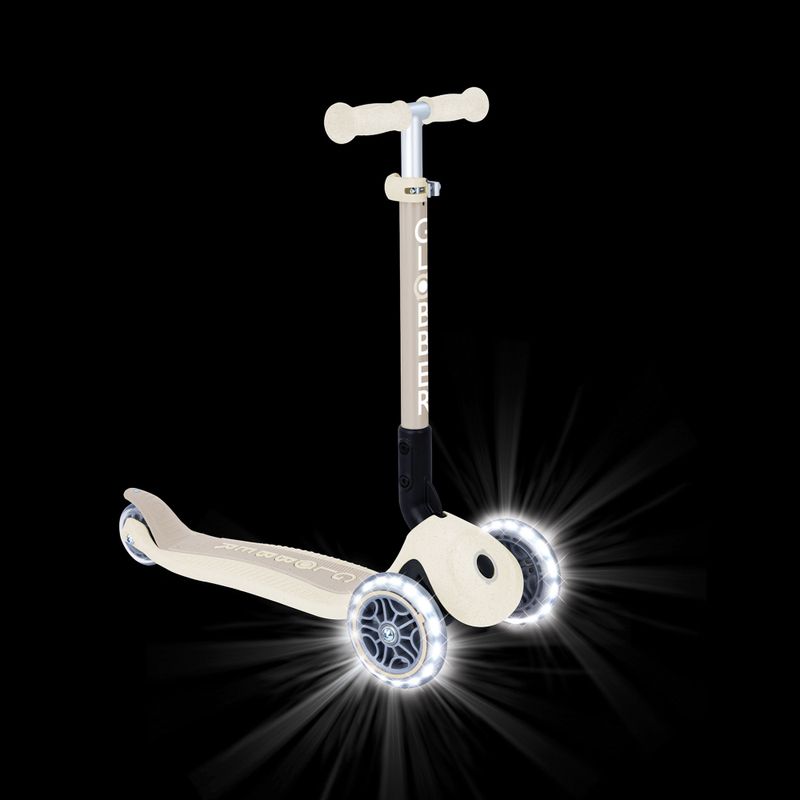 Monopattino a tre ruote per bambini Globber Junior Foldable Lights Eco coconut 11