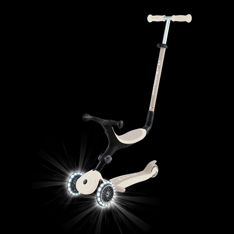 Monopattino a tre ruote per bambini Globber Go.Up Active Ecologic Lights coconut 17