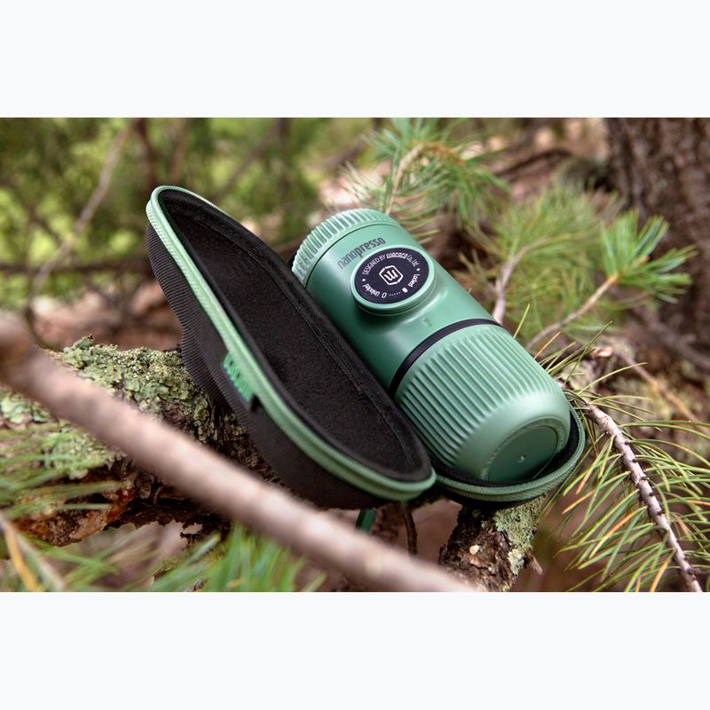 Macchina da caffè portatile Wacaco Nanopresso 80 ml + custodia verde muschio 3