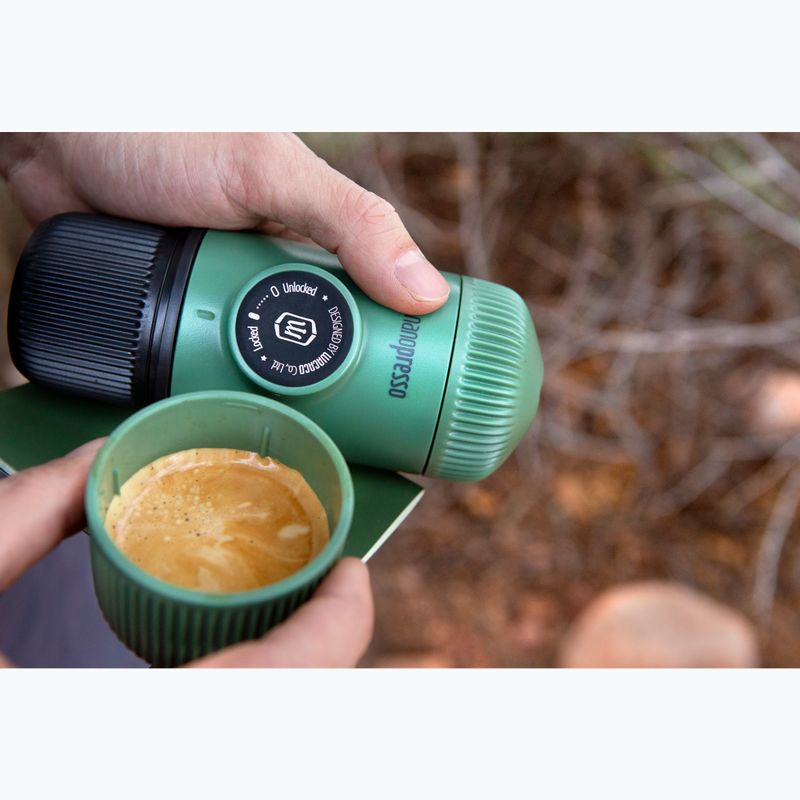 Macchina da caffè portatile Wacaco Nanopresso 80 ml + custodia verde muschio 5
