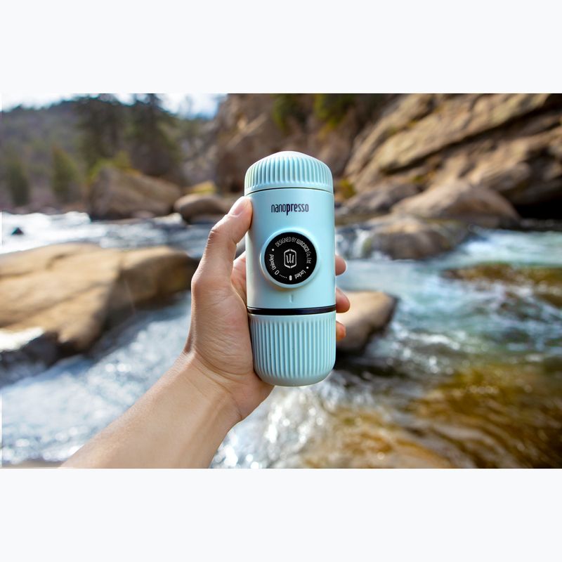 Macchina da caffè portatile Wacaco Nanopresso 80 ml + custodia blu artico 4