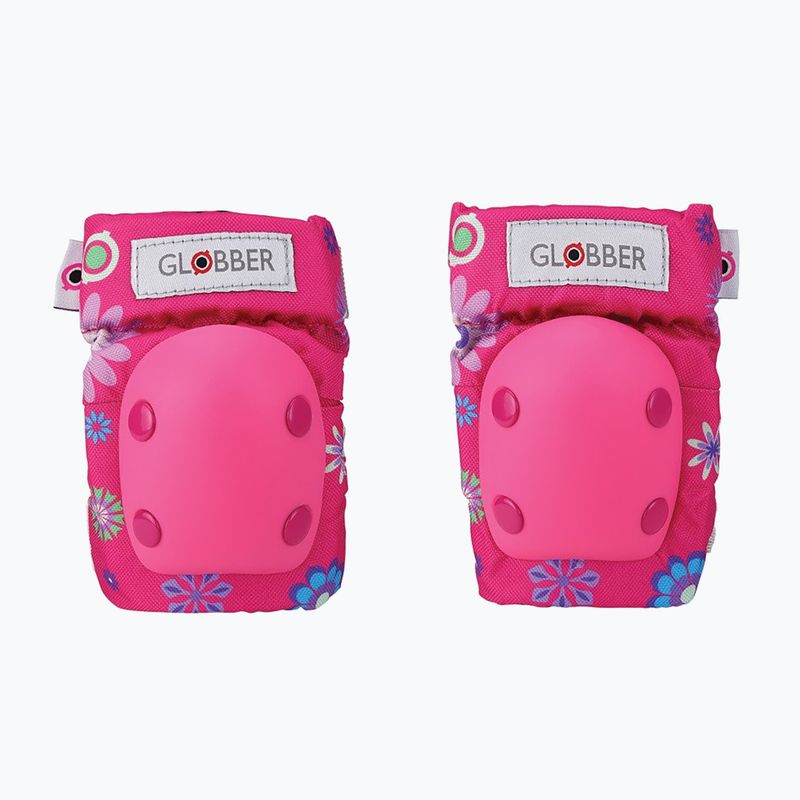 Globber Toddler Set di protezioni per bambini rosa intenso/fiori 2