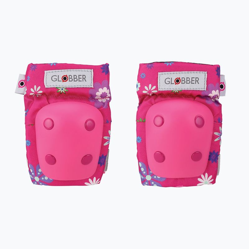 Globber Toddler Set di protezioni per bambini rosa intenso/fiori 4
