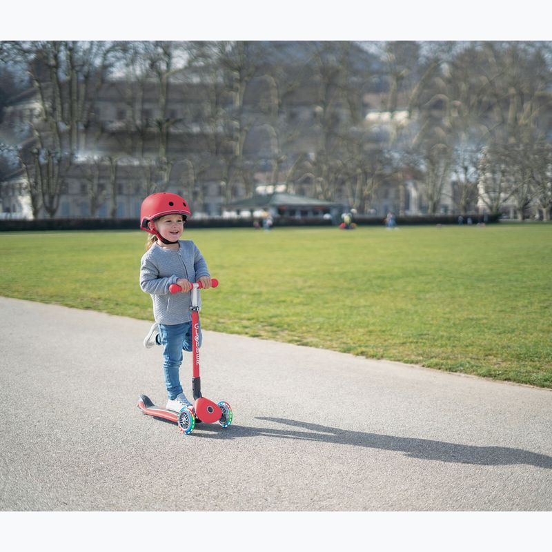 Casco per bambini Globber Elite Lights new red racing 10