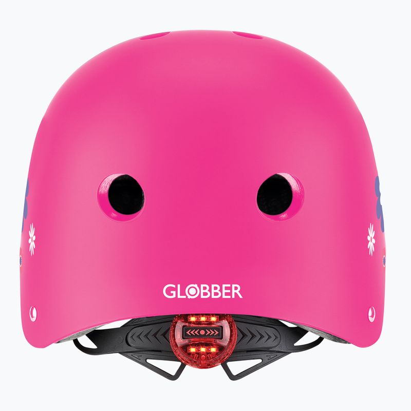 Casco per bambini Globber Primo Fantasy a fiori rosa intenso 3