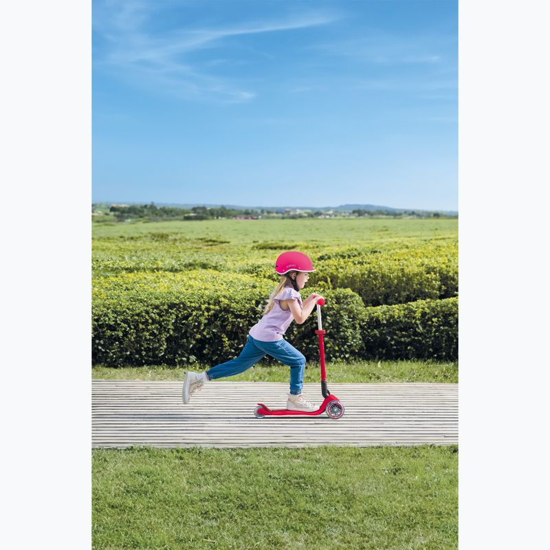 Globber Primo pieghevole luci rosso triciclo scooter per bambini 10