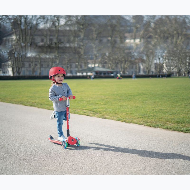 Globber Primo pieghevole luci rosso triciclo scooter per bambini 11