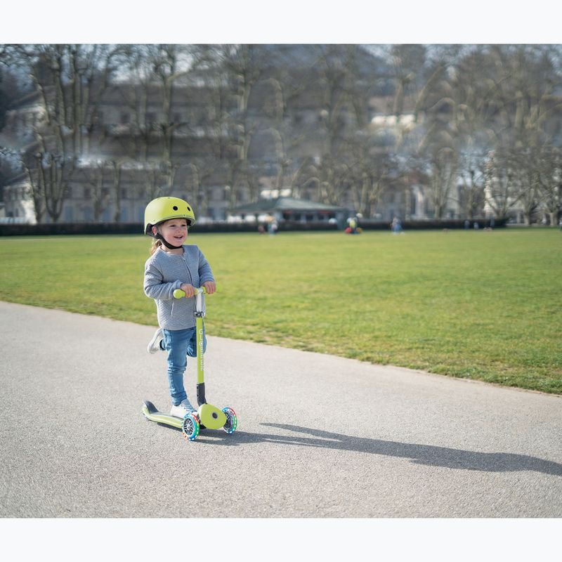 Globber Primo Lights pieghevole triciclo per bambini verde lime 11