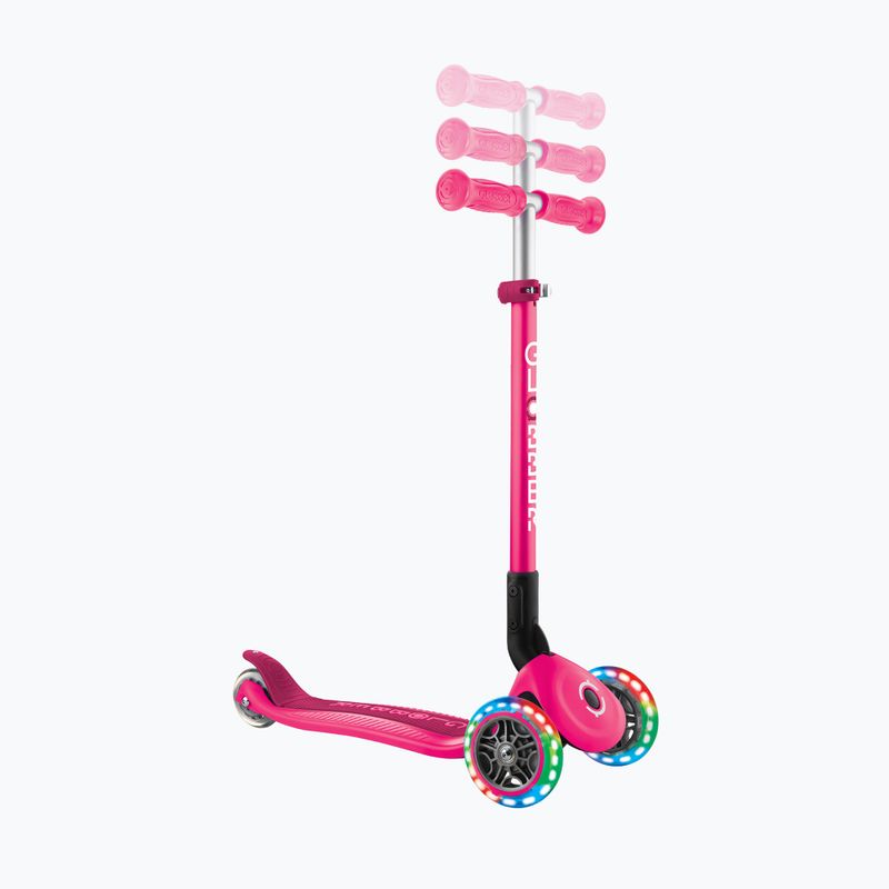 Monopattino a tre ruote per bambini Globber Primo Foldable Lights fuchsia 10