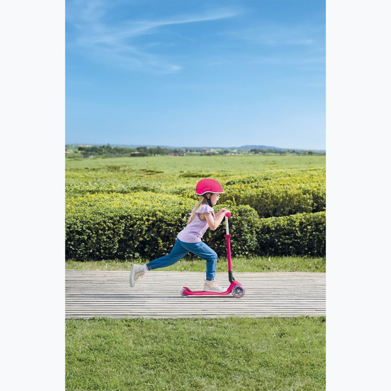 Monopattino a tre ruote per bambini Globber Primo Foldable Lights fuchsia 14