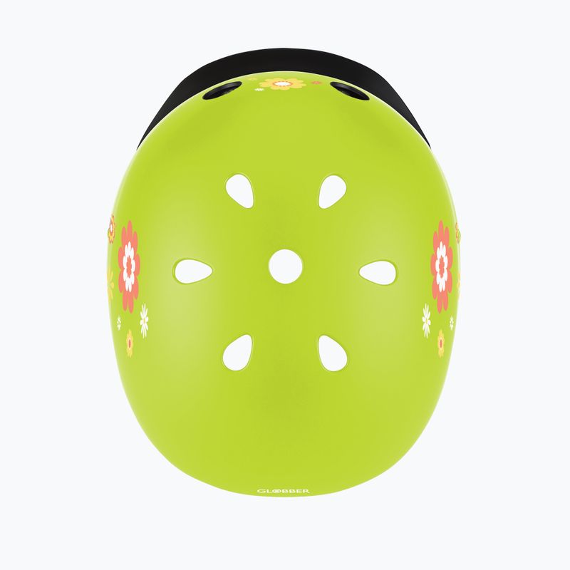 Globber Primo Fantasy casco per bambini verde lime fiore 4
