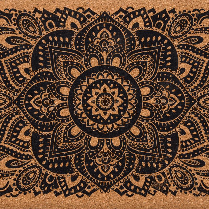 Yoga Design Lab Cork Yoga cube mandala nero 6