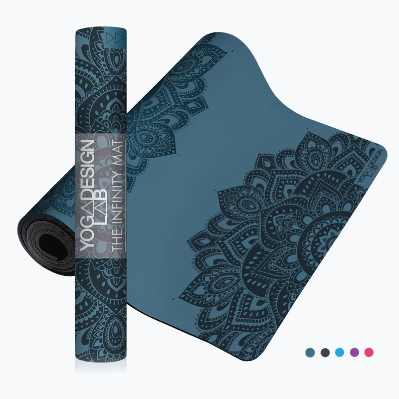 Yoga Design Lab Infinity Tappetino yoga 3 mm mandala teal 6