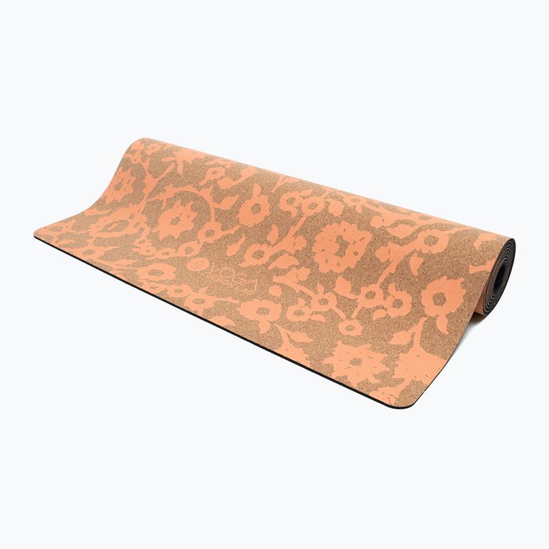 Yoga Design Lab Tappetino yoga in sughero 5,5 mm batik floreale 4