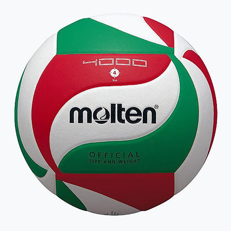 Pallavolo Molten V4M4000-4 bianco/verde/rosso misura 4 4