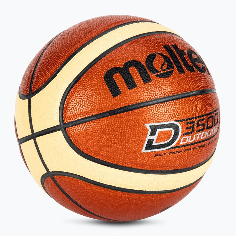 Pallacanestro Molten B6D3500 arancione/avorio misura 6 2