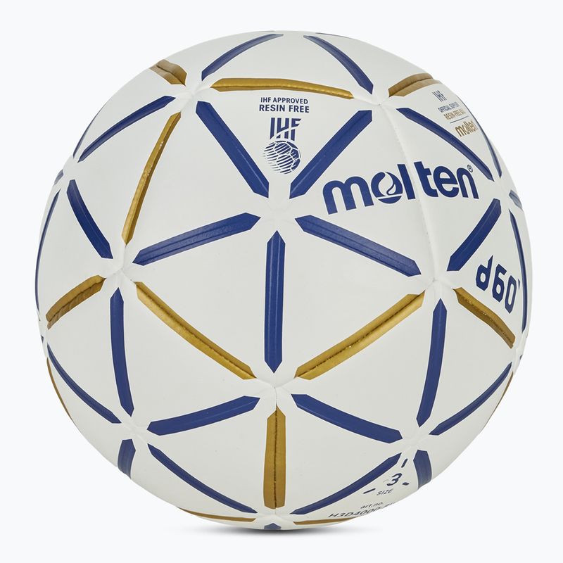 Pallone da pallamano Molten H3D4000-BW d60 IHF blue/white taglia 3 2