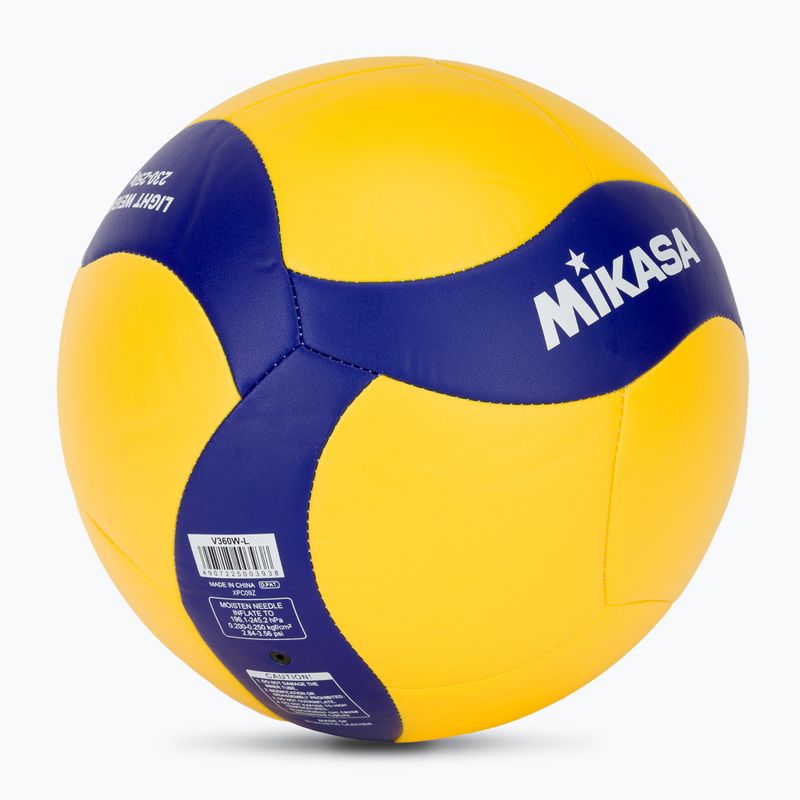 Pallone da pallavolo Mikasa V360W-L yellow/blue size 5 2
