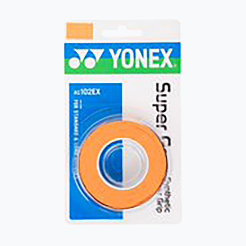 Fasce per racchette da badminton YONEX AC 102 EX 3 pz. arancione